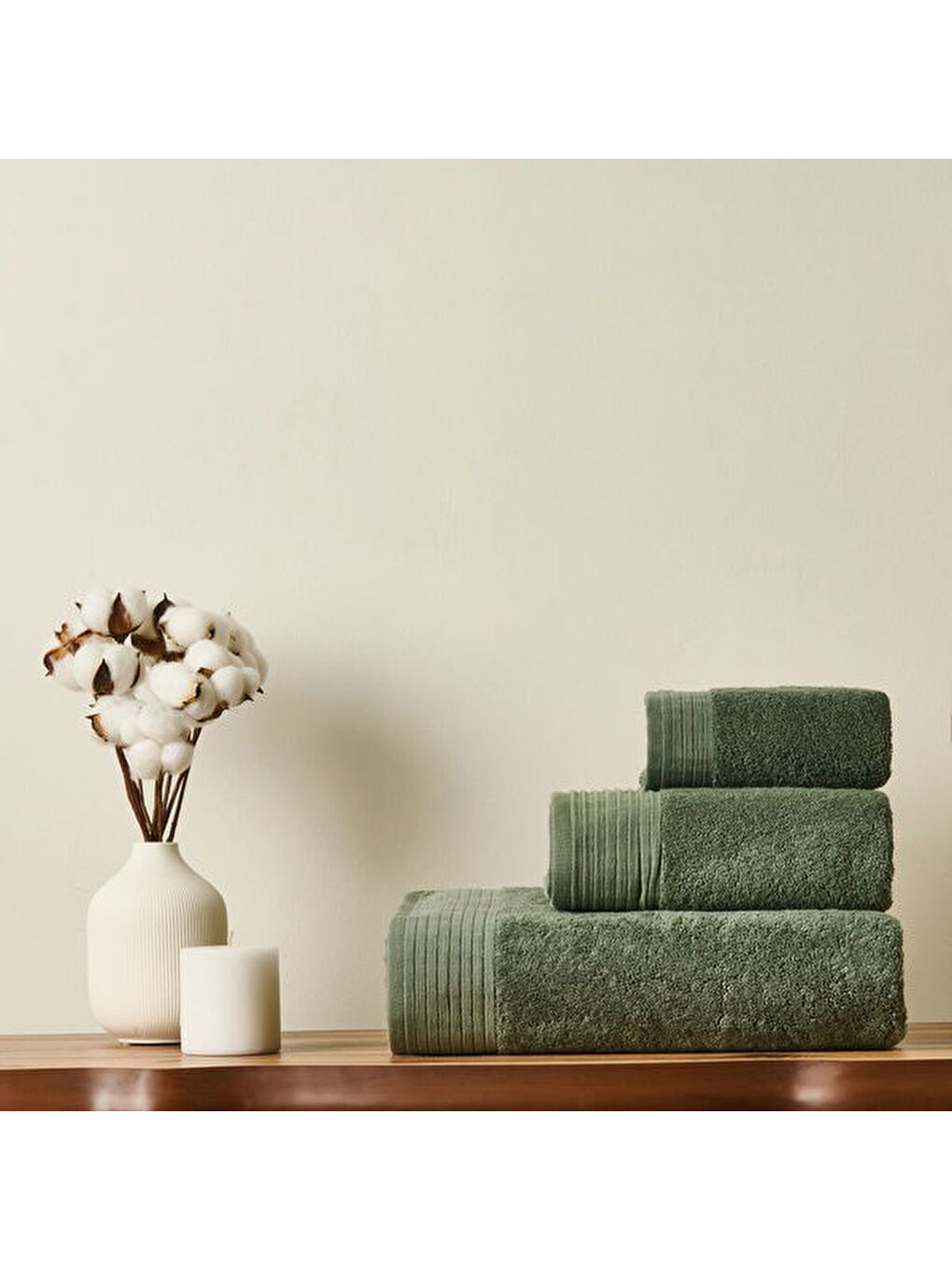 Soft Premium El Havlusu - Haki - 30x50 cm-4