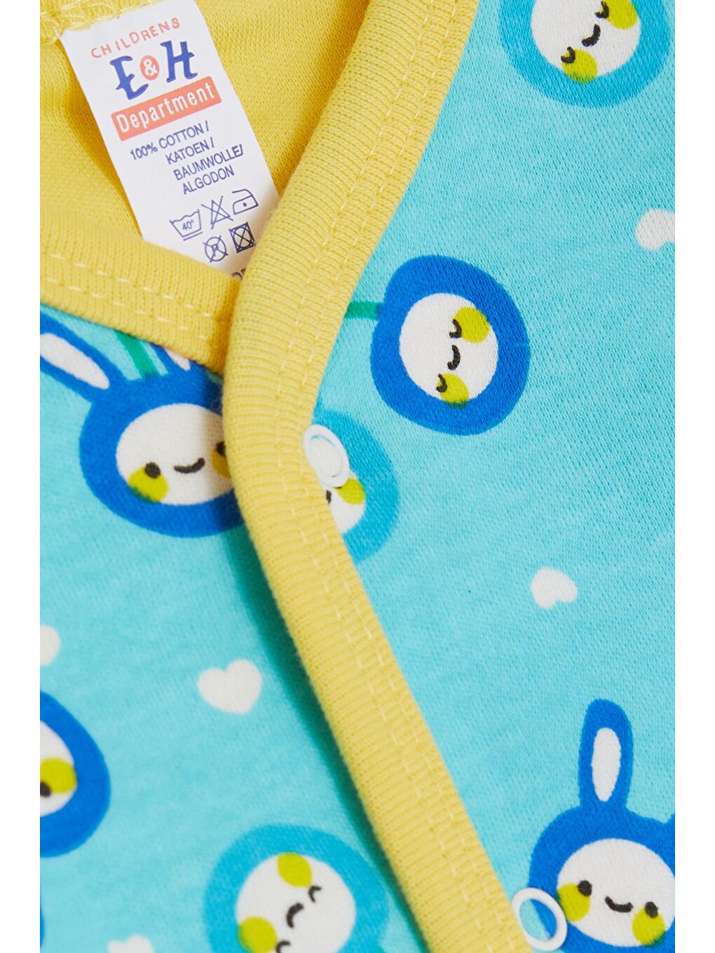 Erkek Bebek Hastane Çıkışı 8 li Gülenyüz Kiraz Desenli Turkuaz (0-3 Ay)-6