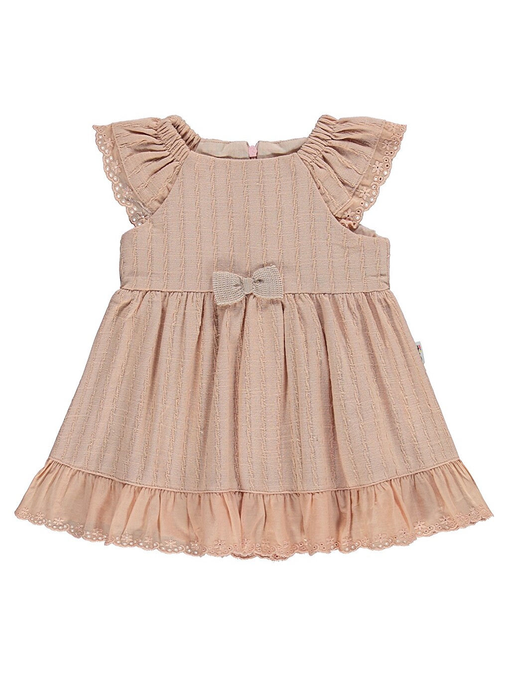 Baby Fiyonk Nakış 6-18 Ay Elbise - Pembe