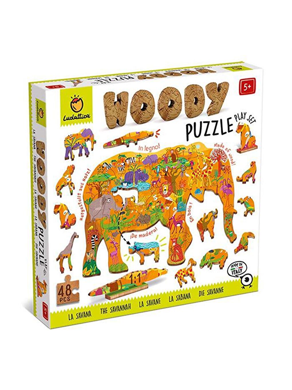 Ludattica Karışık The Savannah - Woody Puzzle