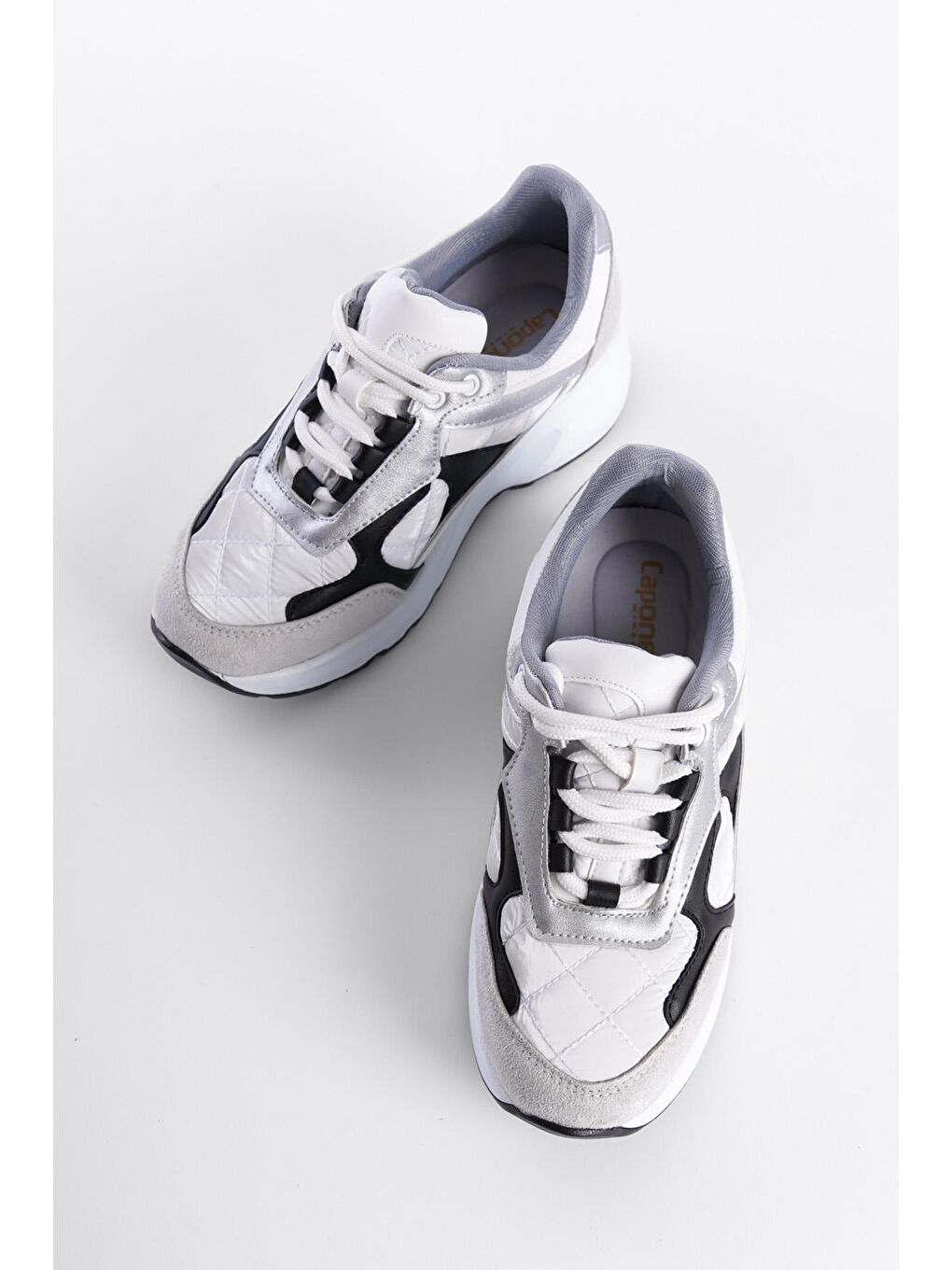 Beyaz Dolgu Topuk Kadın Spor Ayakkabı Sneaker-3