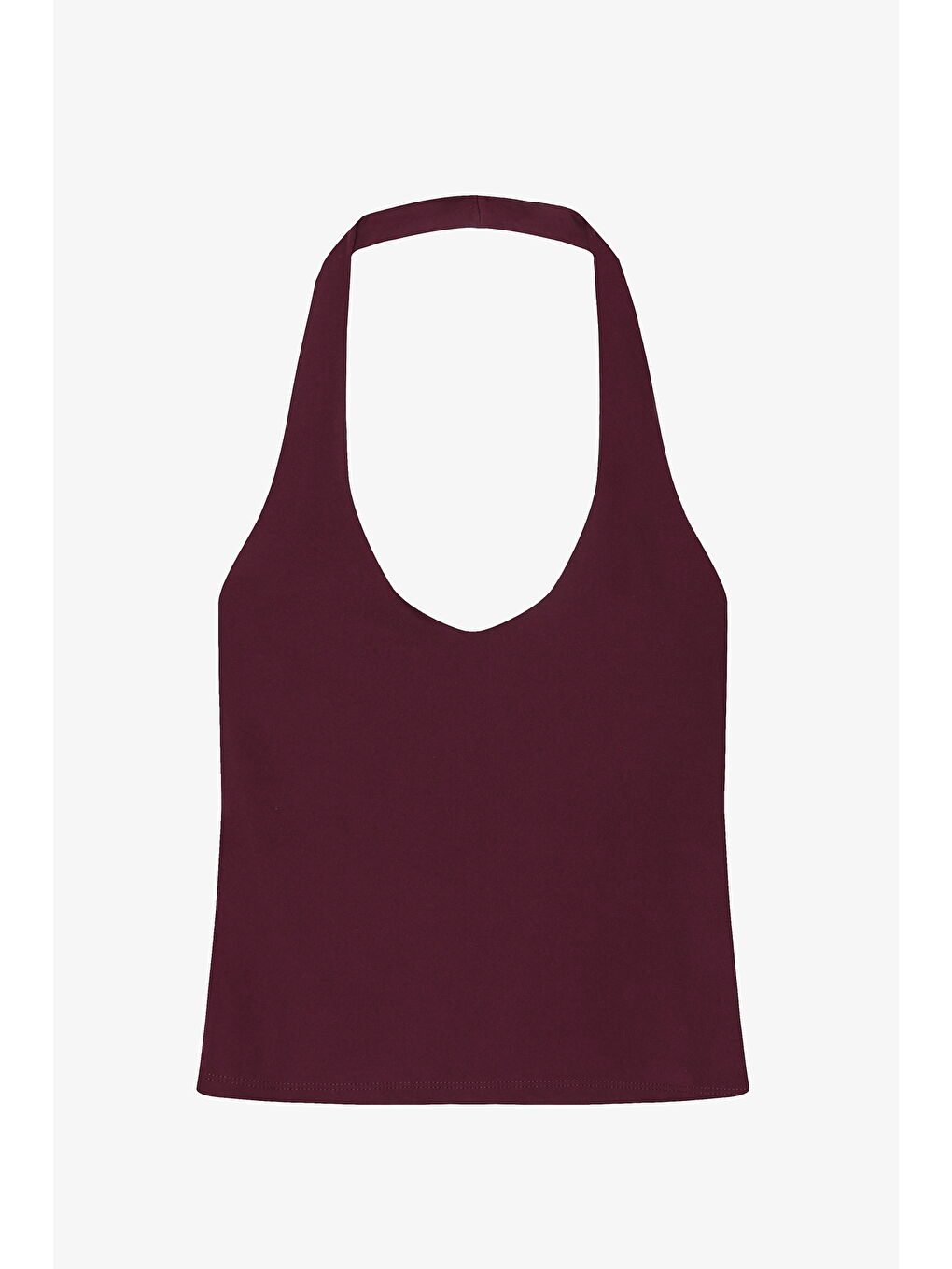 Sırt Dekolteli Halter Yaka Basic Atlet Mürdüm