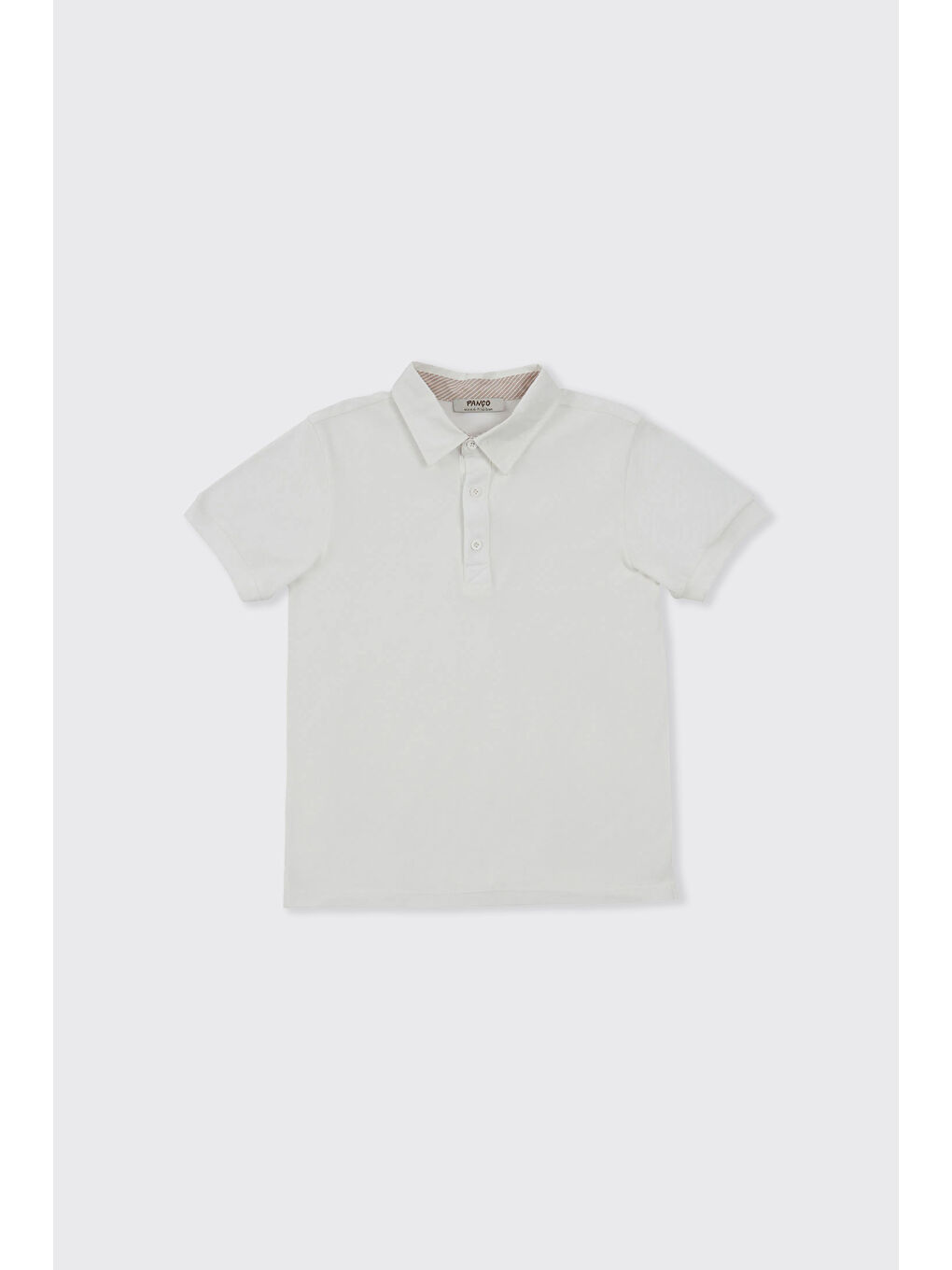 Erkek Çocuk Kısa Kollu Ekru Polo Yaka Tişört