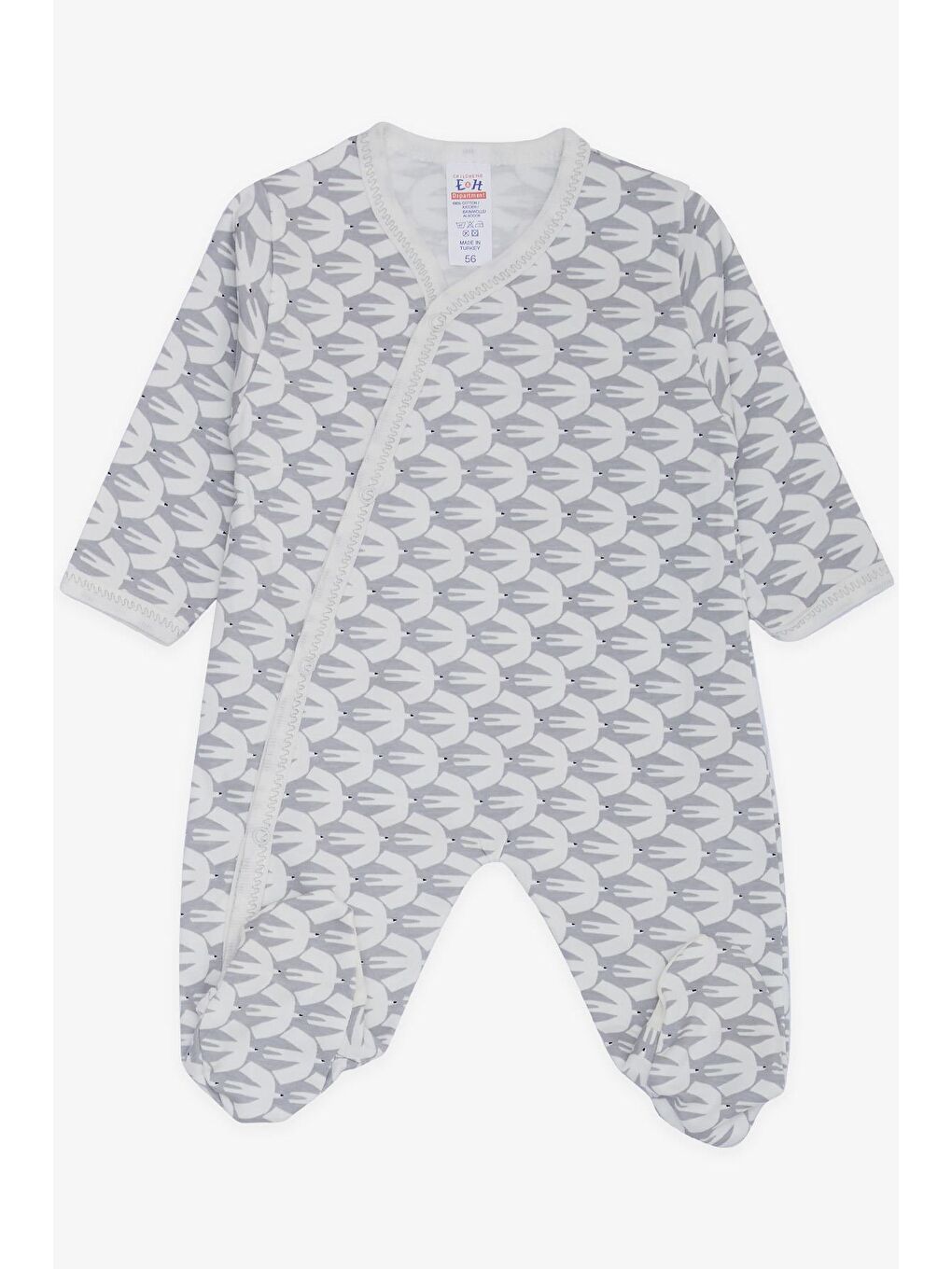 Erkek Bebek Hastane Çıkışı 8 li Kırlangıç Desenli Gri (0-3 Ay)-5