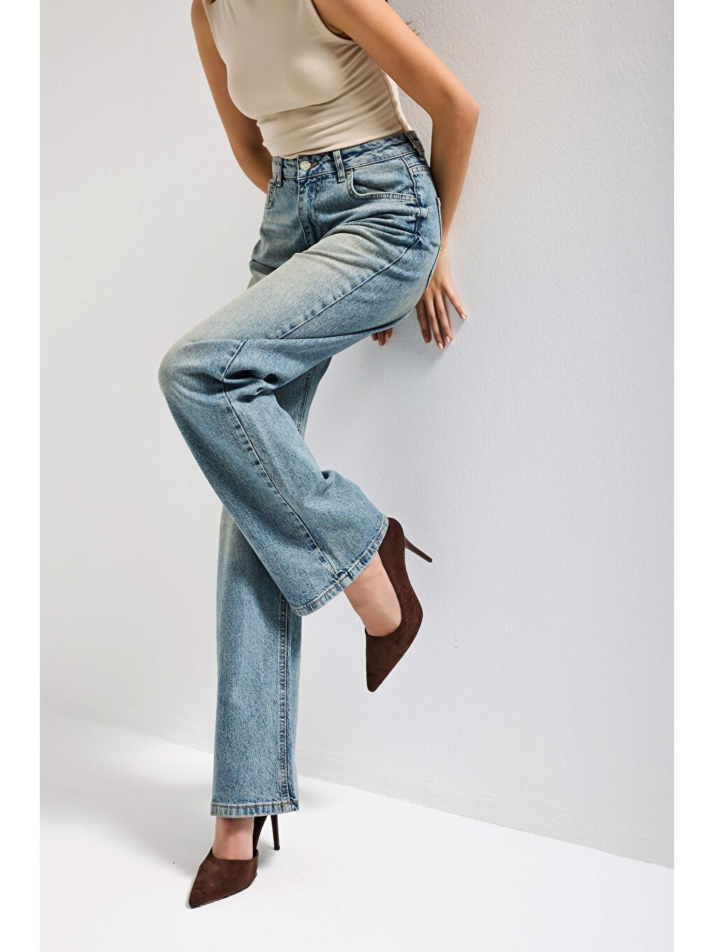 Mavi Kadın T.Kot Rengi 4s6-32 Straight Fit Yüksek Bel Komfort Kumaş Denim Jean-2