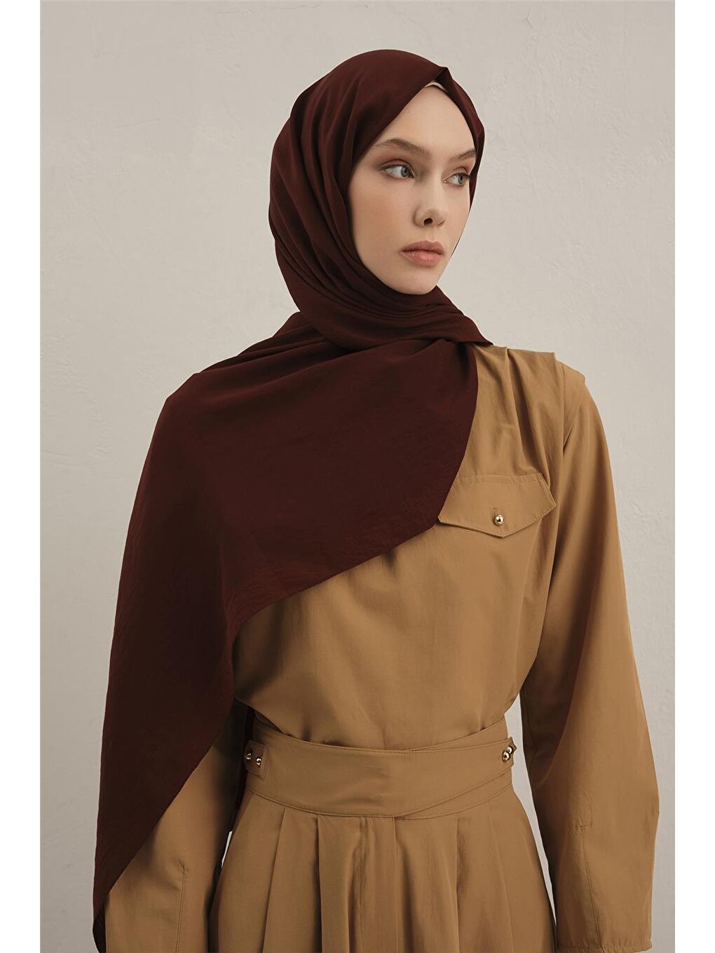 Bordo Bordürlü Lyocell Şal 32