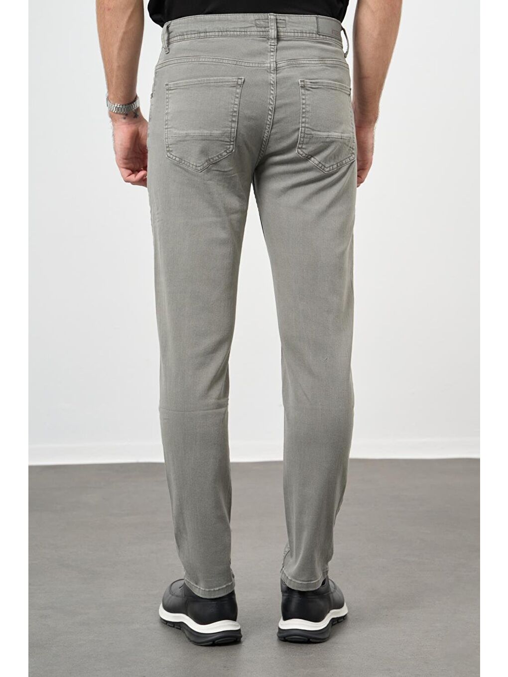 Turkuaz Su Yeşili Pamuklu 5 Cep Casual Slim Fit 5 Cep Pantolon 1003245318-3