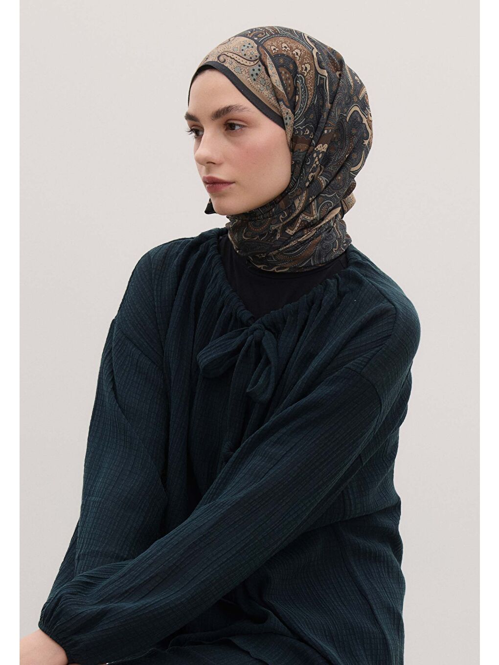 Sıara Desen Şal Lacivert
