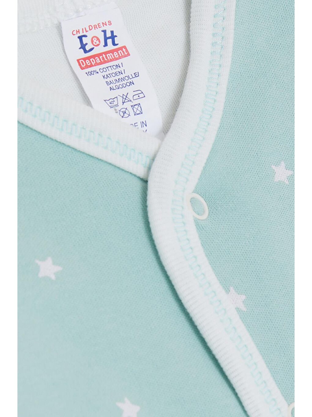 Turkuaz Erkek Bebek Hastane Çıkışı 8 li Yıldız Desenli Su Yeşili (0-3 Ay)-6