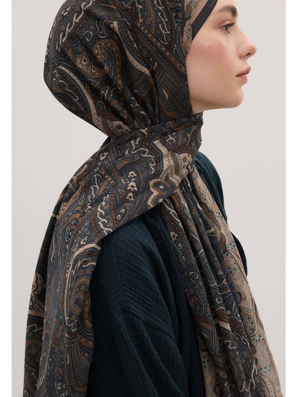 Sıara Desen Şal Lacivert-2