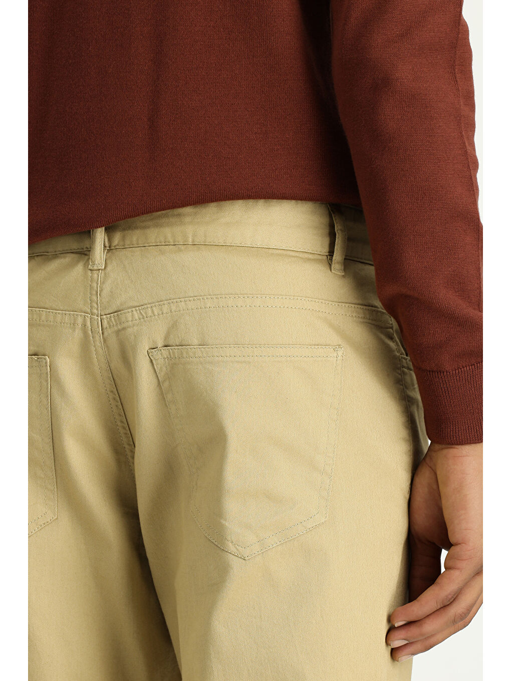 Bej Regular Fit Elastanlı Kanvas / Chino Pantolon-4