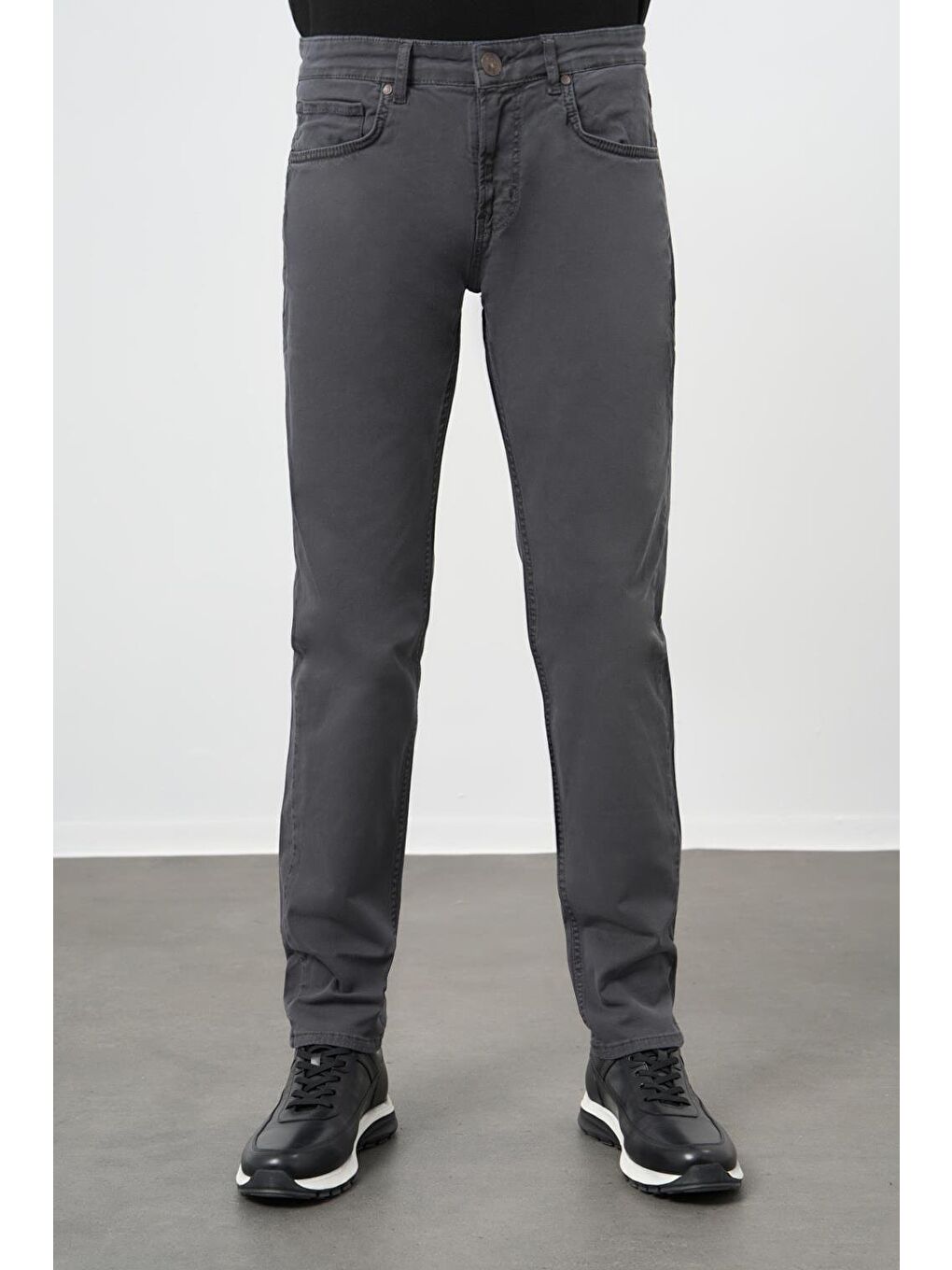 Koyu Antrasit Pamuklu 5 Cep Casual Slim Fit 5 Cep Pantolon 1003245319