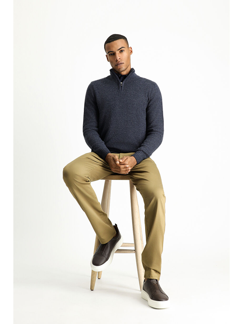 Bej Regular Fit Elastanlı Kanvas / Chino Pantolon