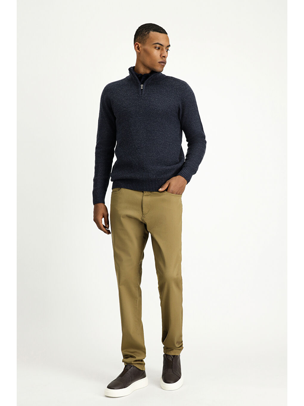 Bej Regular Fit Elastanlı Kanvas / Chino Pantolon-2