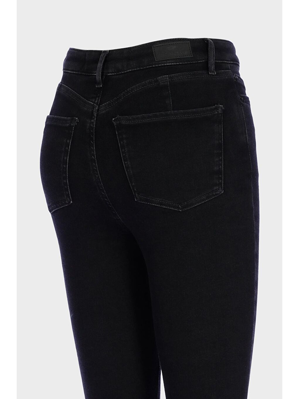 Judy Siyah Yüksek Bel Patı Fermuarlı Jean Pantolon C 4521-224-2