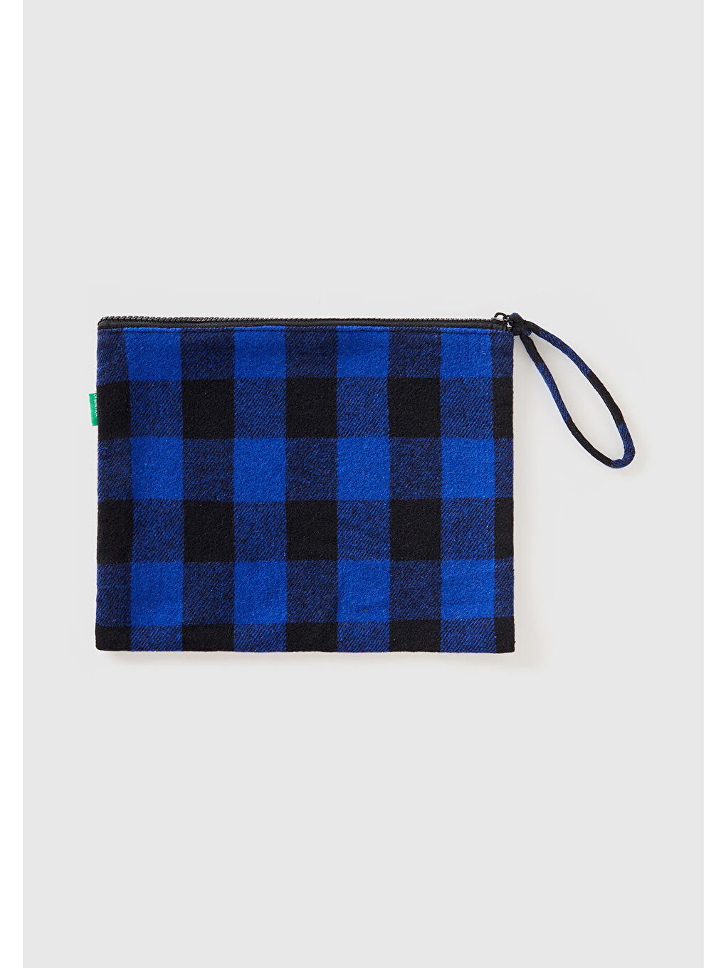 Unisex Mavi Ekoseli Cüzdan-1