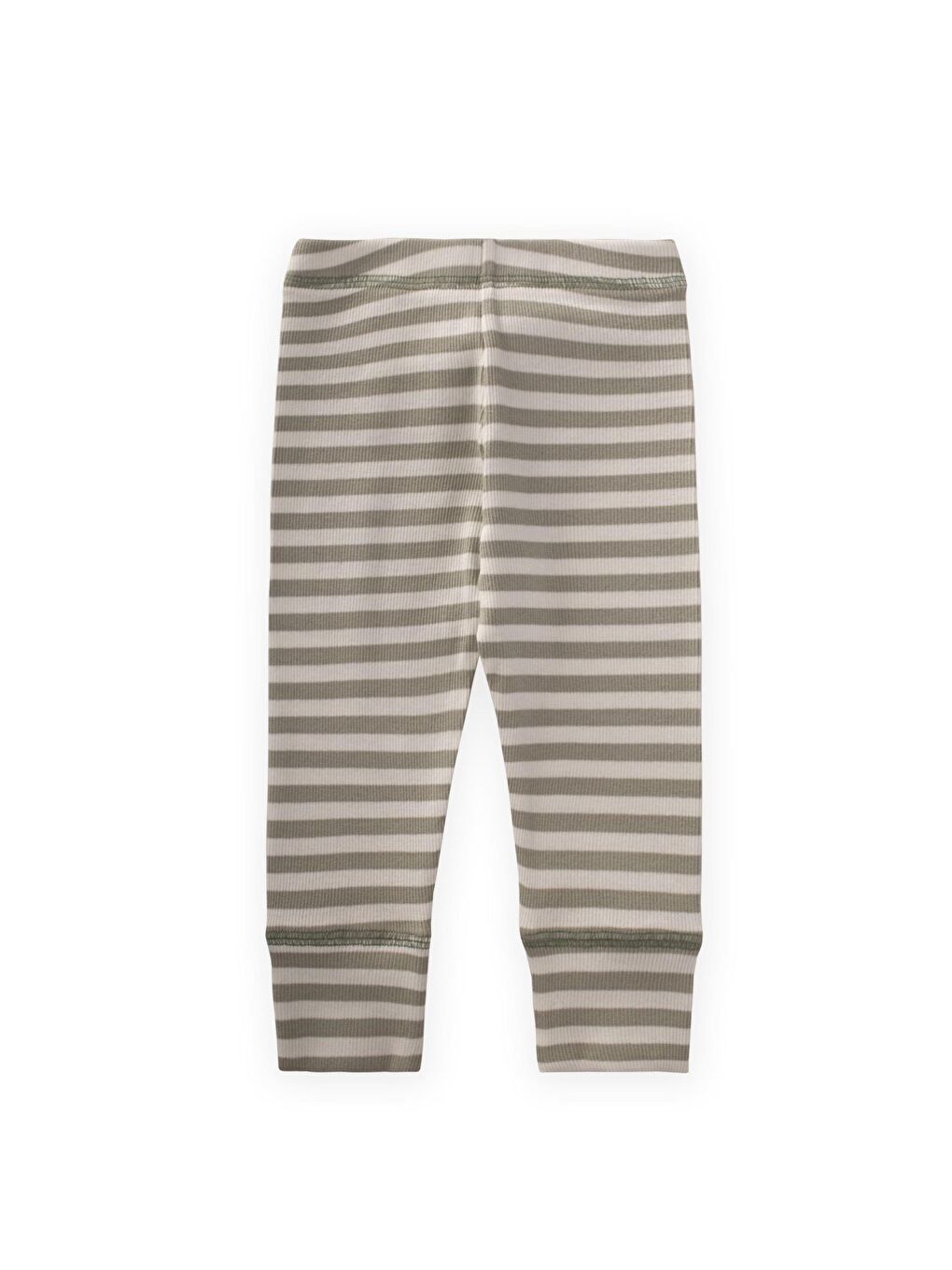 Desenli Karyoka Detaylı Tayt 0-3 Yaş Yeşil Çizgili