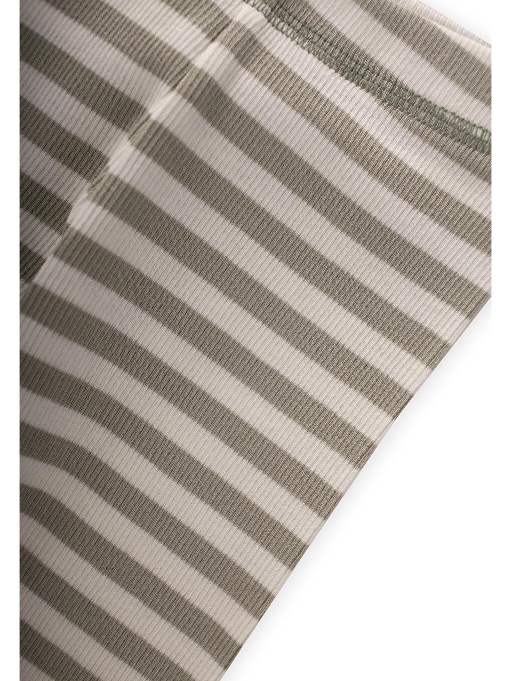 Desenli Karyoka Detaylı Tayt 0-3 Yaş Yeşil Çizgili-1