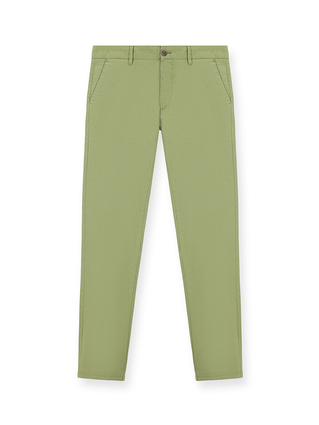 Yeşil Slim Fit Dar Kesim Elastanlı Kanvas / Chino Pantolon-6