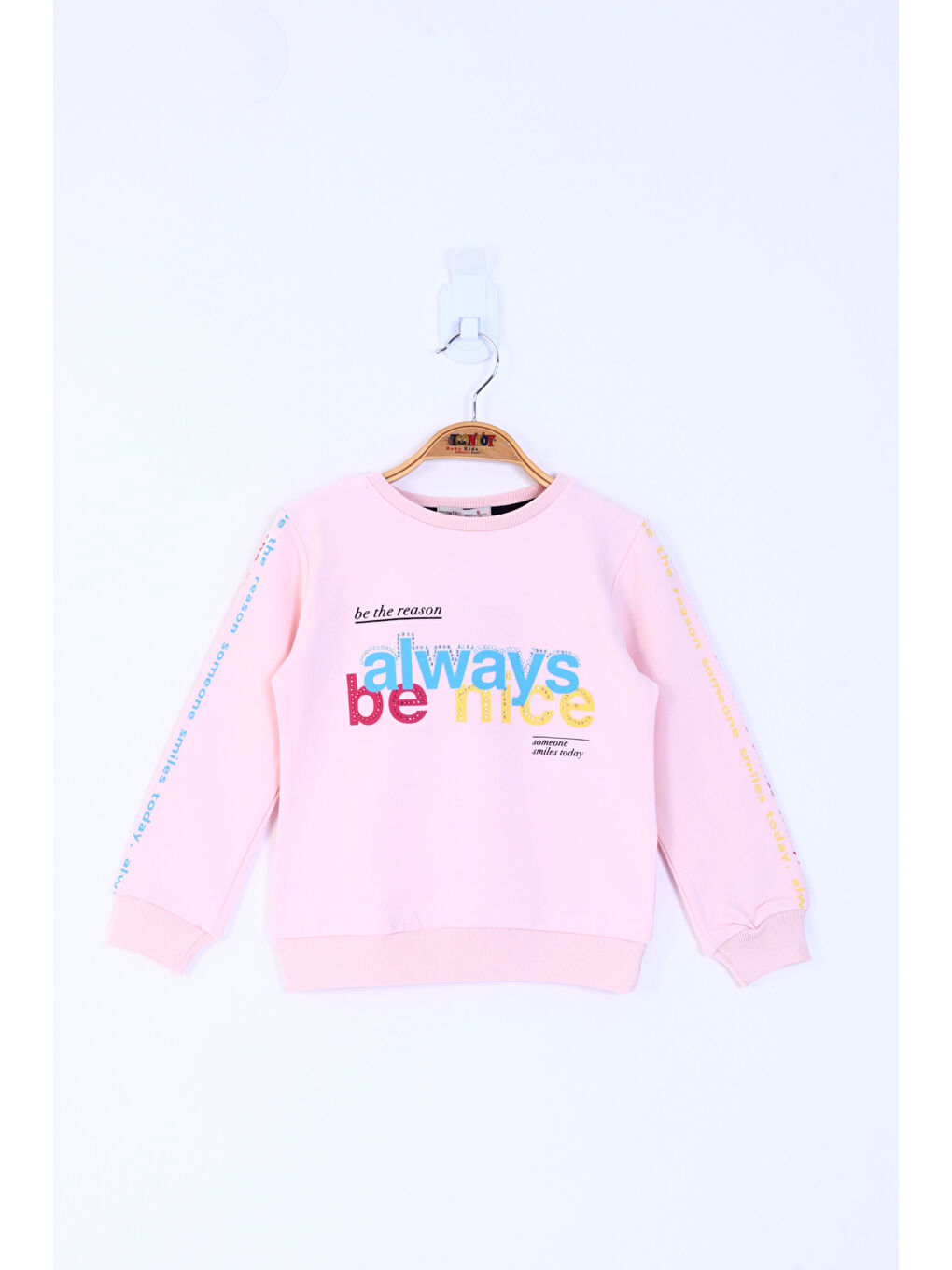 Toontoykids Pudra Kız Çocuk Always Baskılı Sweatshirt