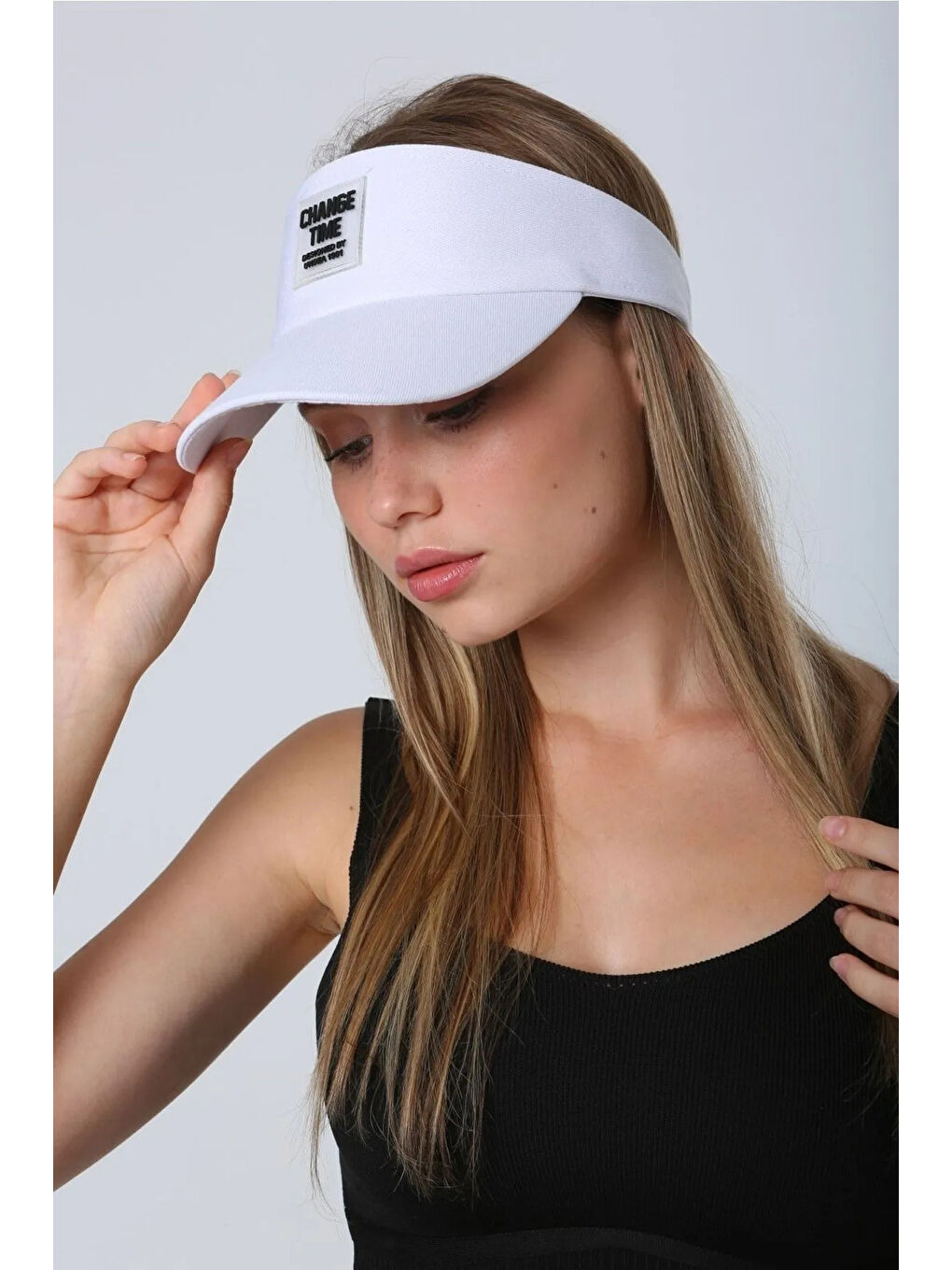 Luminos Butik Kadın Change Time Armalı Beyaz Vizör - Tenisçi - Golf / Siperlik Şapka - 1
