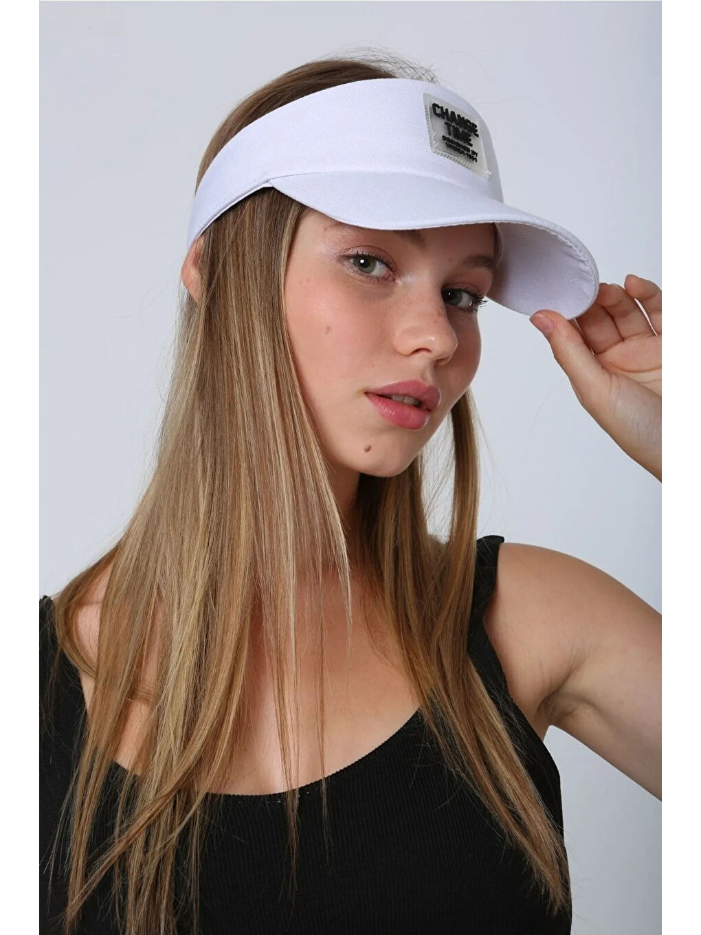 Luminos Butik Kadın Change Time Armalı Beyaz Vizör - Tenisçi - Golf / Siperlik Şapka - 3
