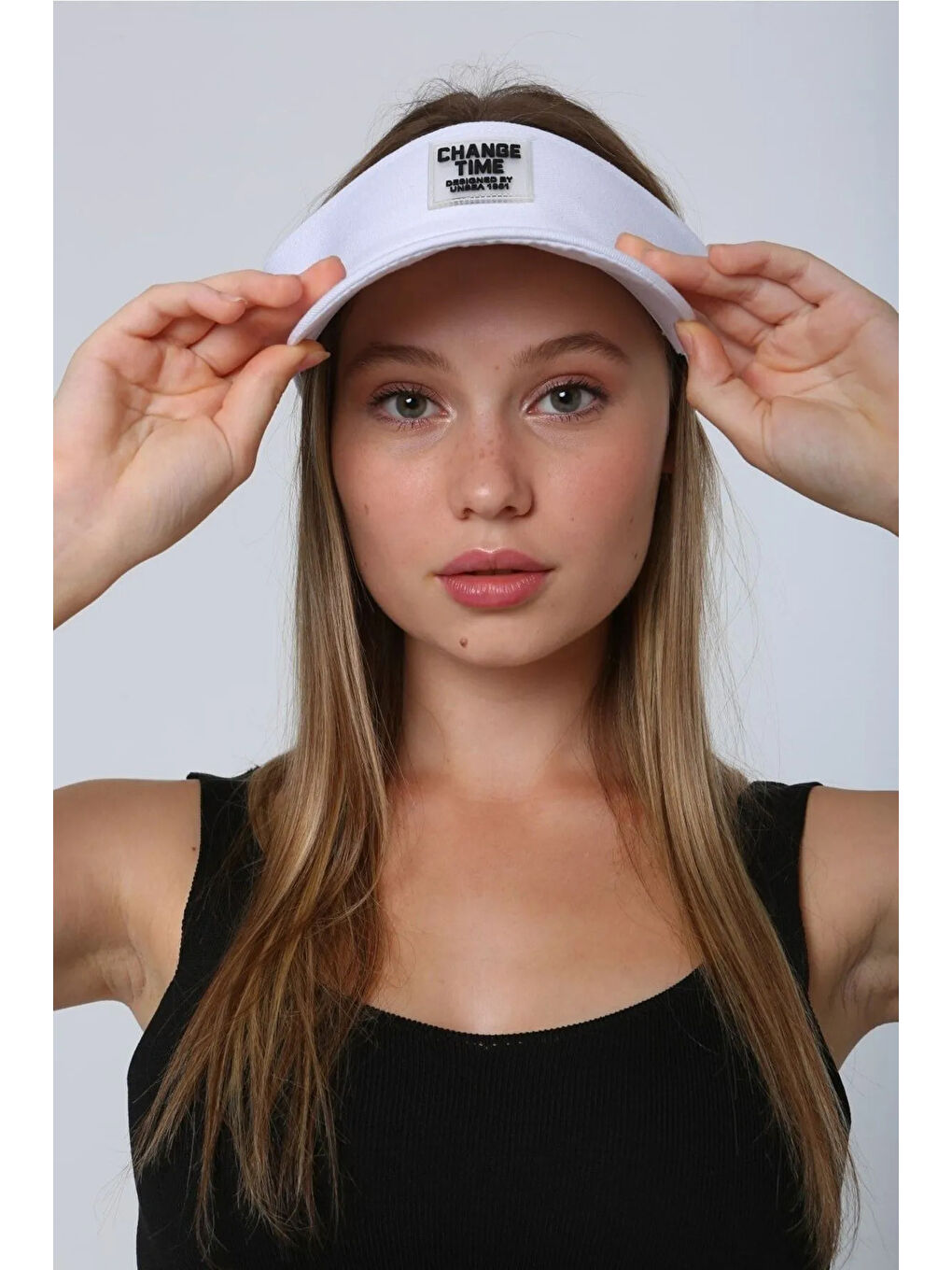 Luminos Butik Kadın Change Time Armalı Beyaz Vizör - Tenisçi - Golf / Siperlik Şapka - 4