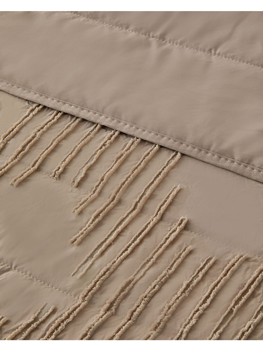 Axis Kesmeli Tek Kişilik Yatak Örtüsü Takımı 160x220 cm Bej-2