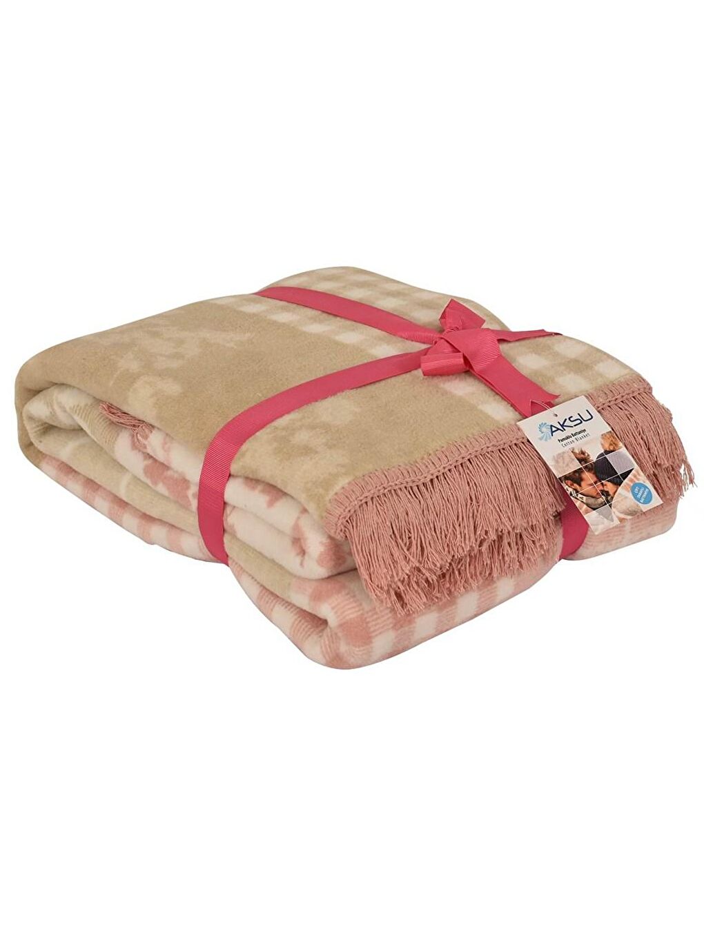 Beyaz Tek Kişilik Pamuklu Battaniye 150x200 Rene-1