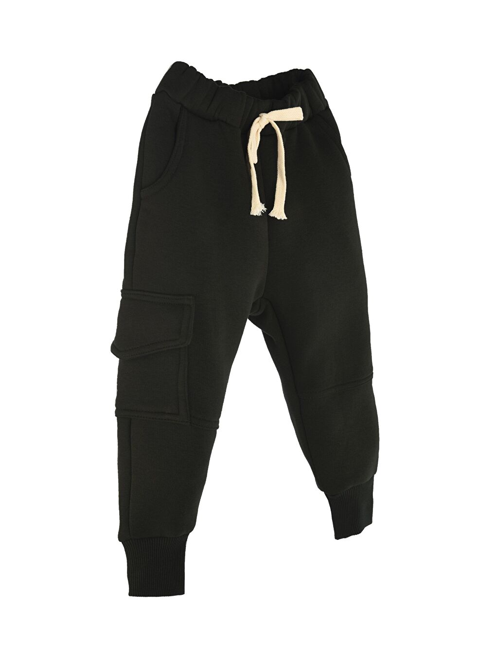 Çocuk Eşofman Alt - Siyah 3 İplik Şardonlu Penye-1