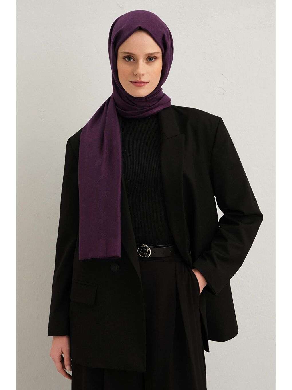 Mor Orbit Desen Viscon Şal 13