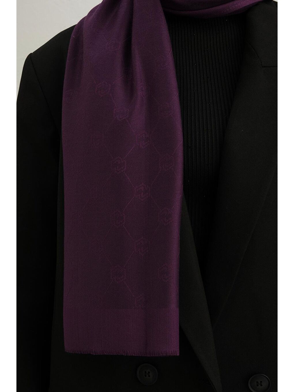 Mor Orbit Desen Viscon Şal 13-1