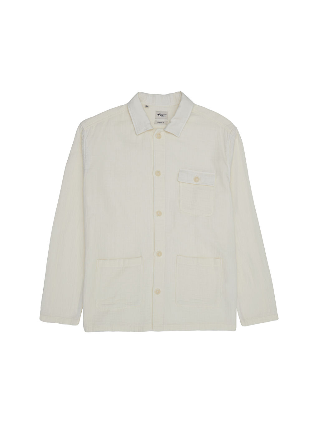 Erkek Bej Comfort Fit Rahat Kesim Gizli Düğmeli Yaka %100 Pamuk Gömlek Ceket-8