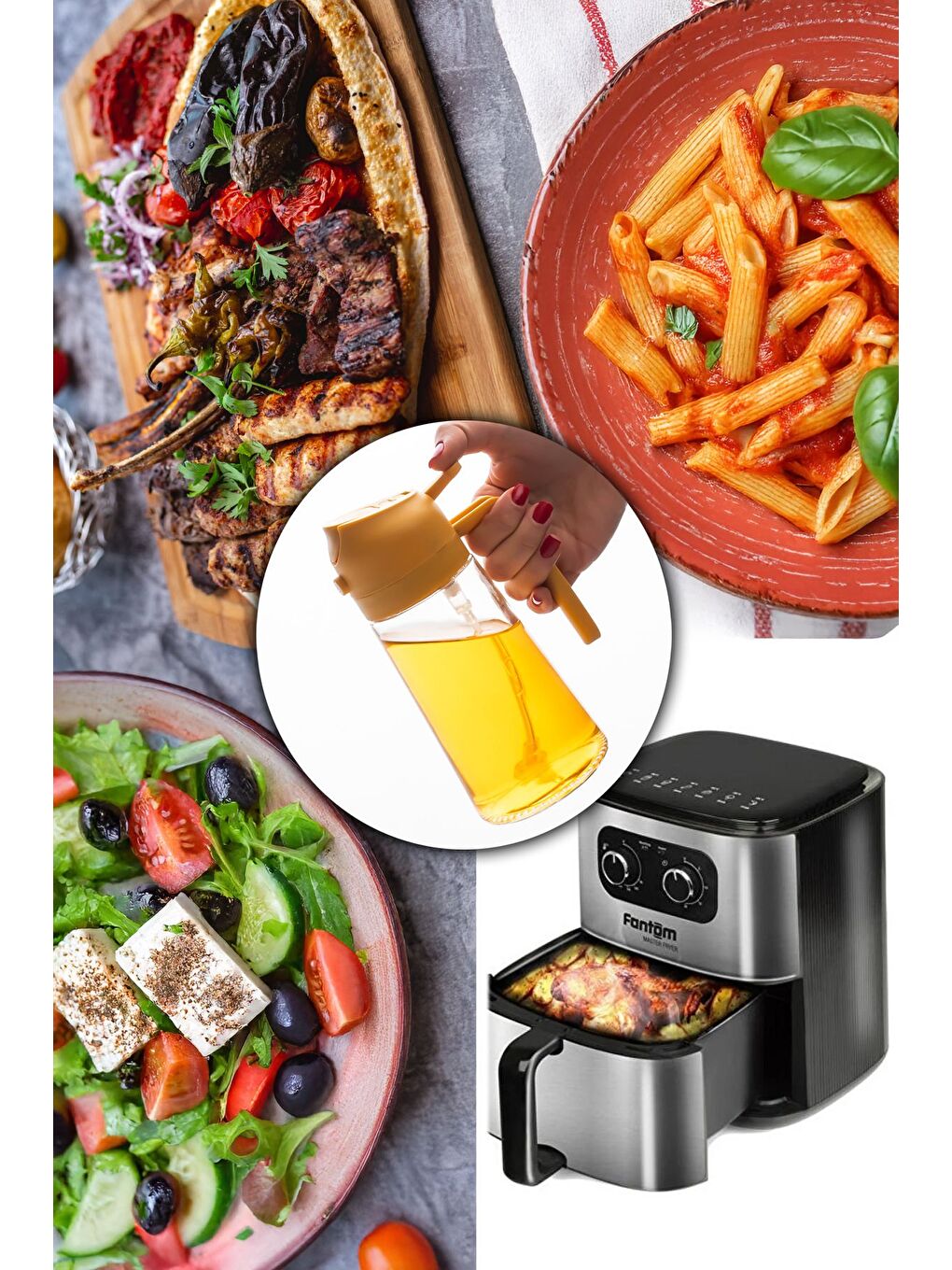 ALK-3157 Çok Amaçlı Cam Sprey Şişe -Yağdanlık Limon Sirke Sos Püskürtücü, Sızdırmaz Yağdanlık Sarı-2