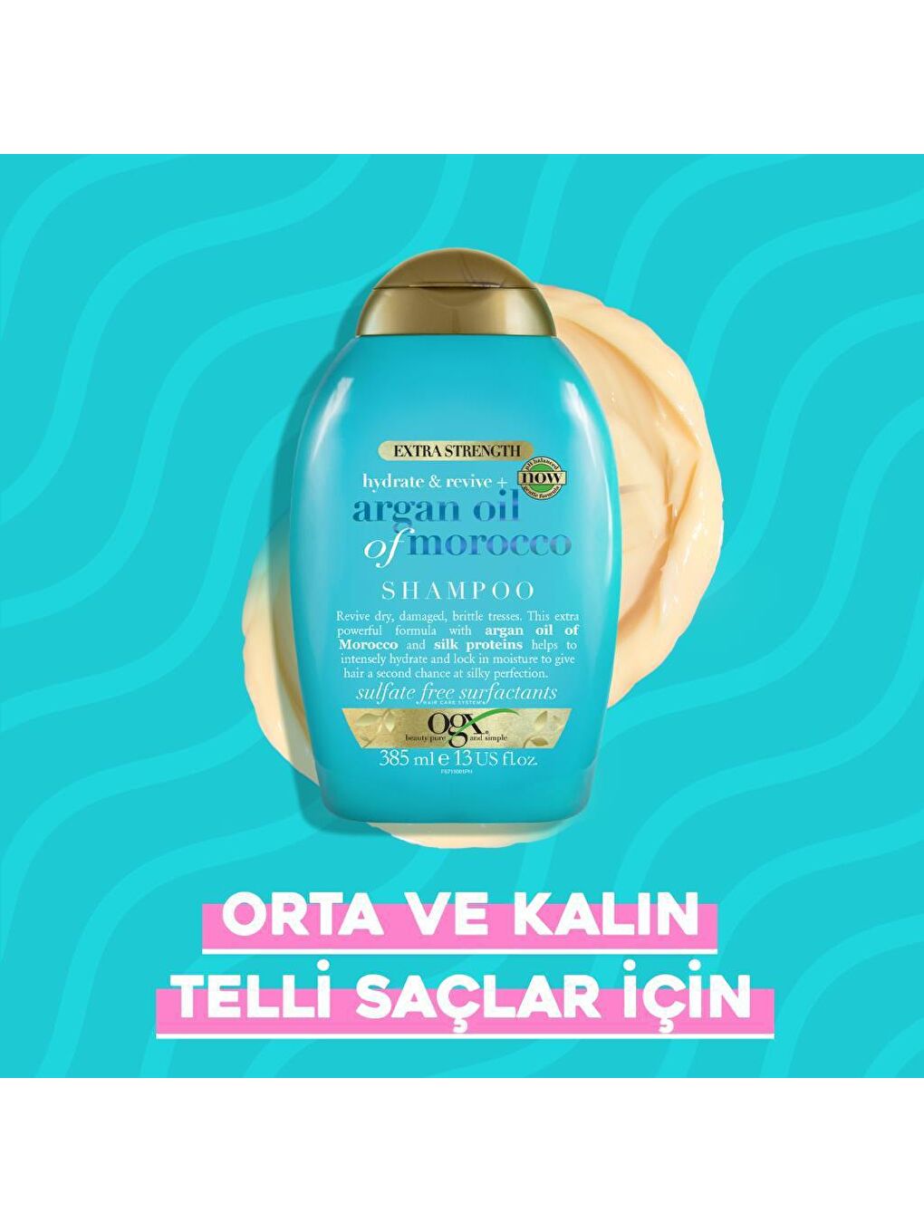 OGX Renksiz Güçlü Nemlendirici Ve Canlandırıcı Argan Oil Of Morocco Sülfatsız Şampuan 385ml - 3