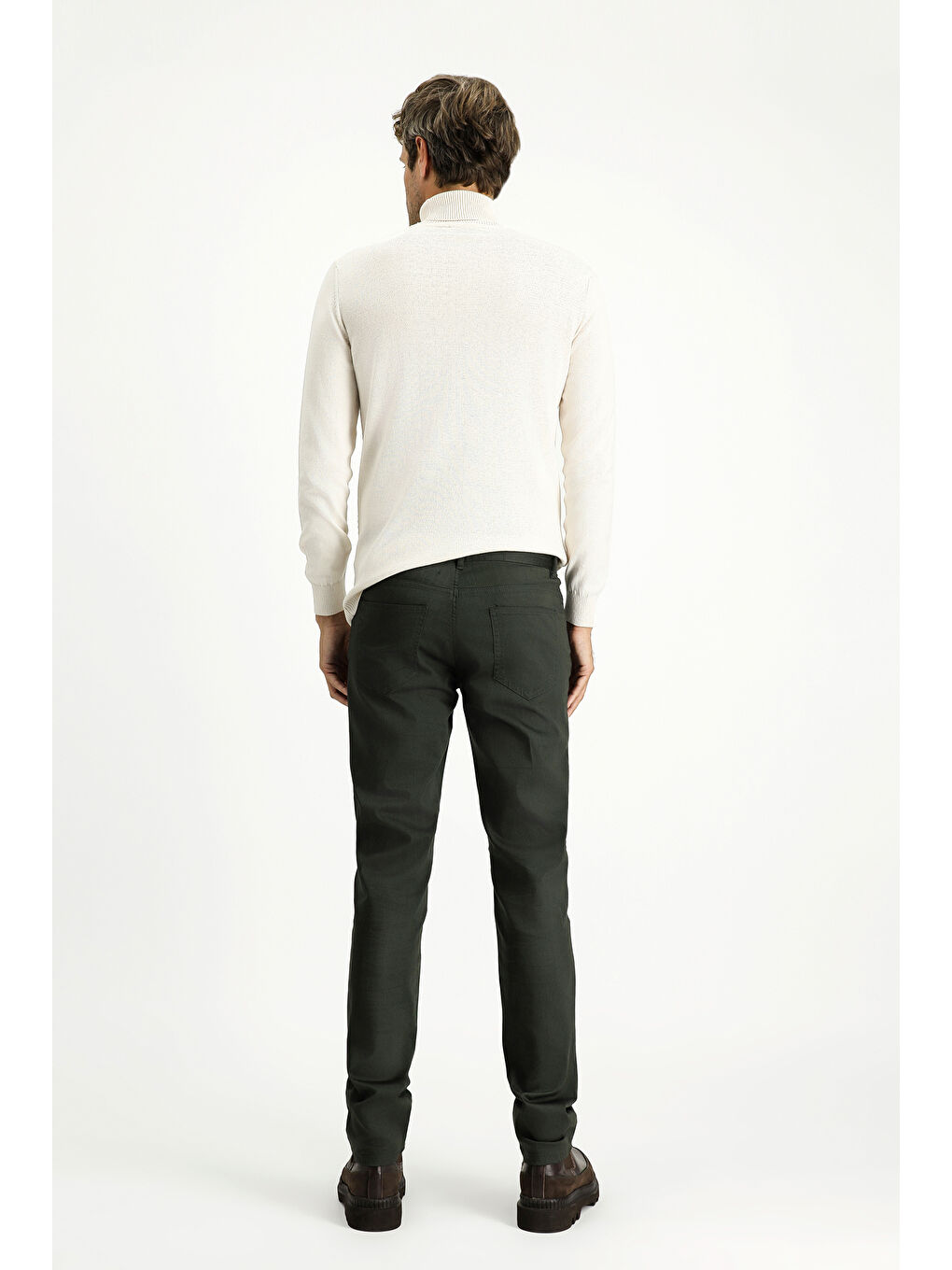 Haki Regular Fit Elastanlı Kanvas / Chino Pantolon-4