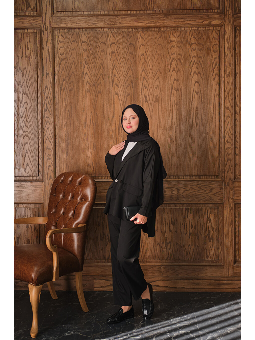 Kadın Ceketli Takım Siyah-2