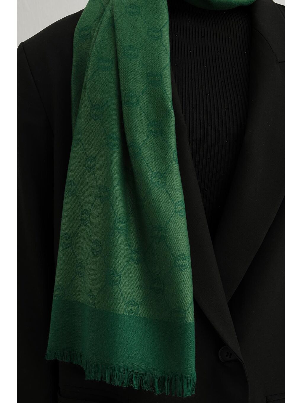 Yeşil Orbit Desen Viscon Şal 07-2