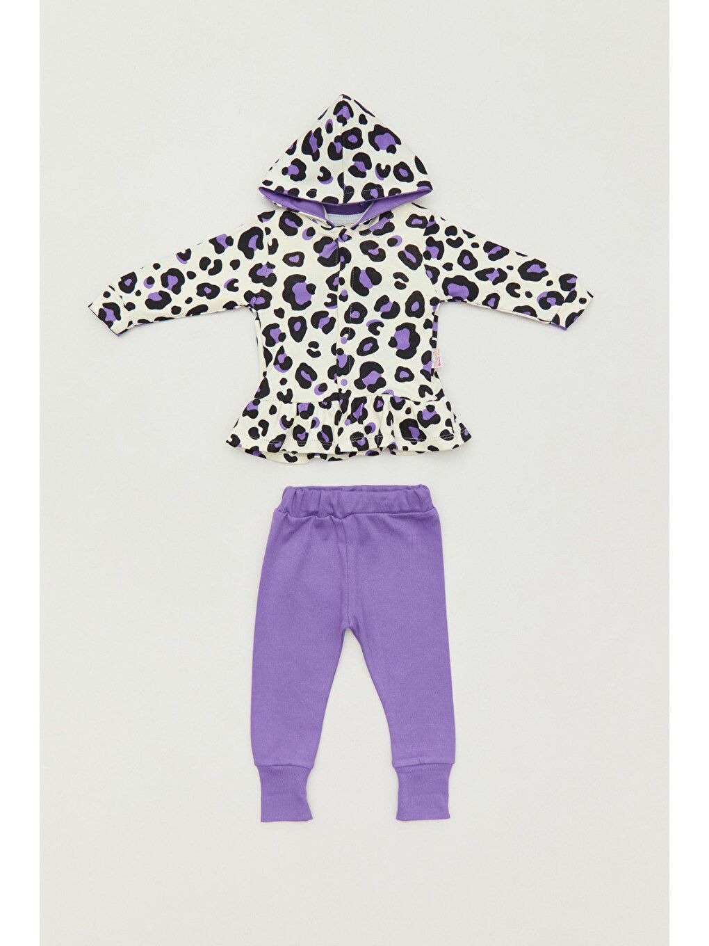 Mor Cow Baskılı Kız Çocuk Zıbın Takım