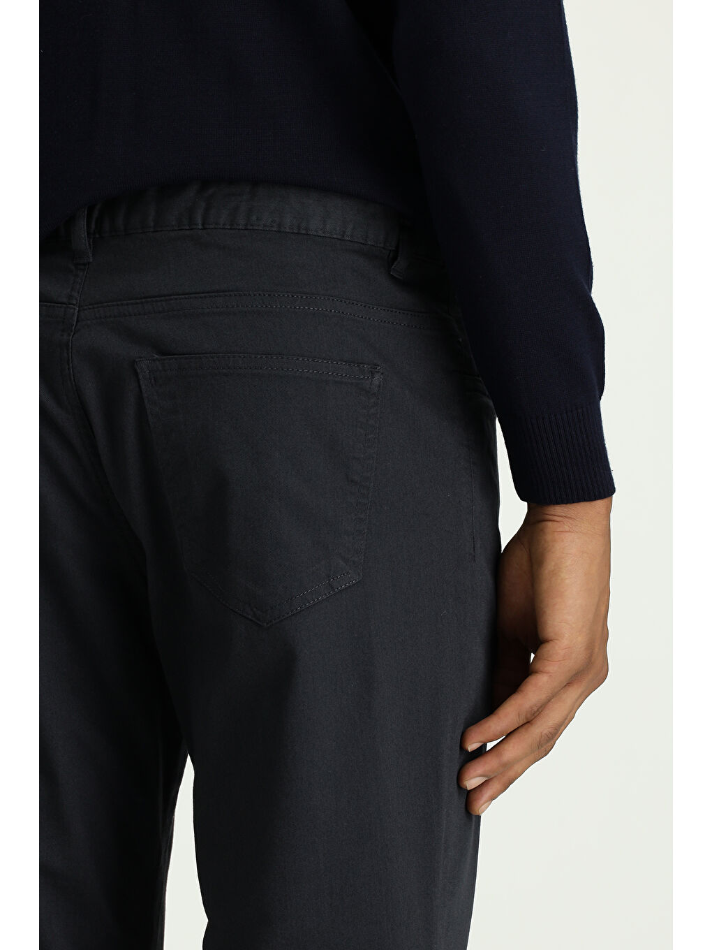 Antrasit Regular Fit Elastanlı Kanvas / Chino Pantolon-4