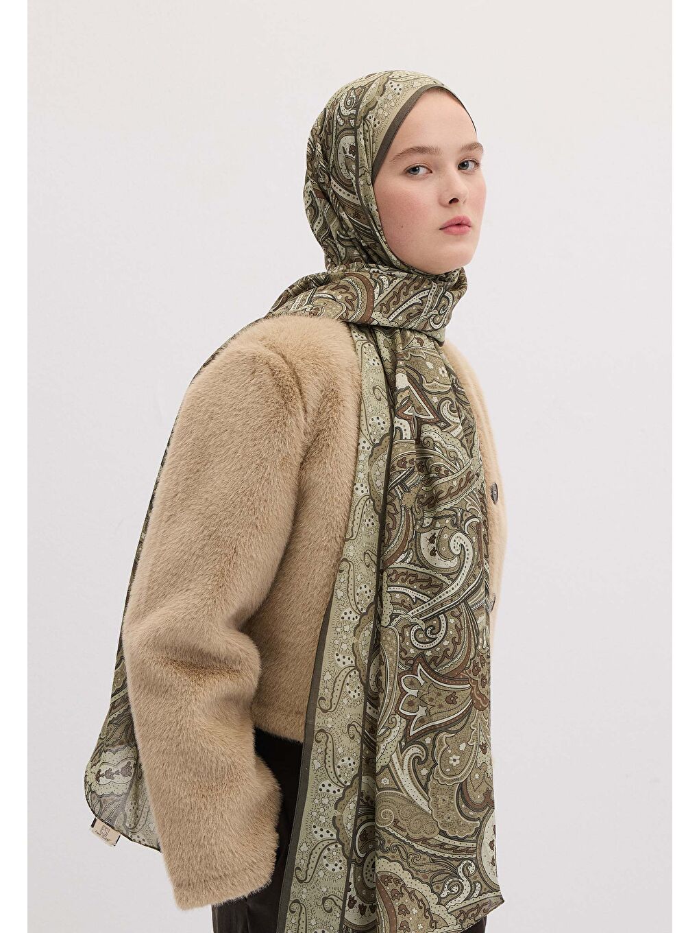 Sıara Desen Şal Haki-2