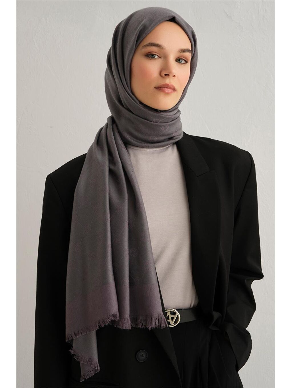 Bej Orbit Desen Viscon Şal 11-1