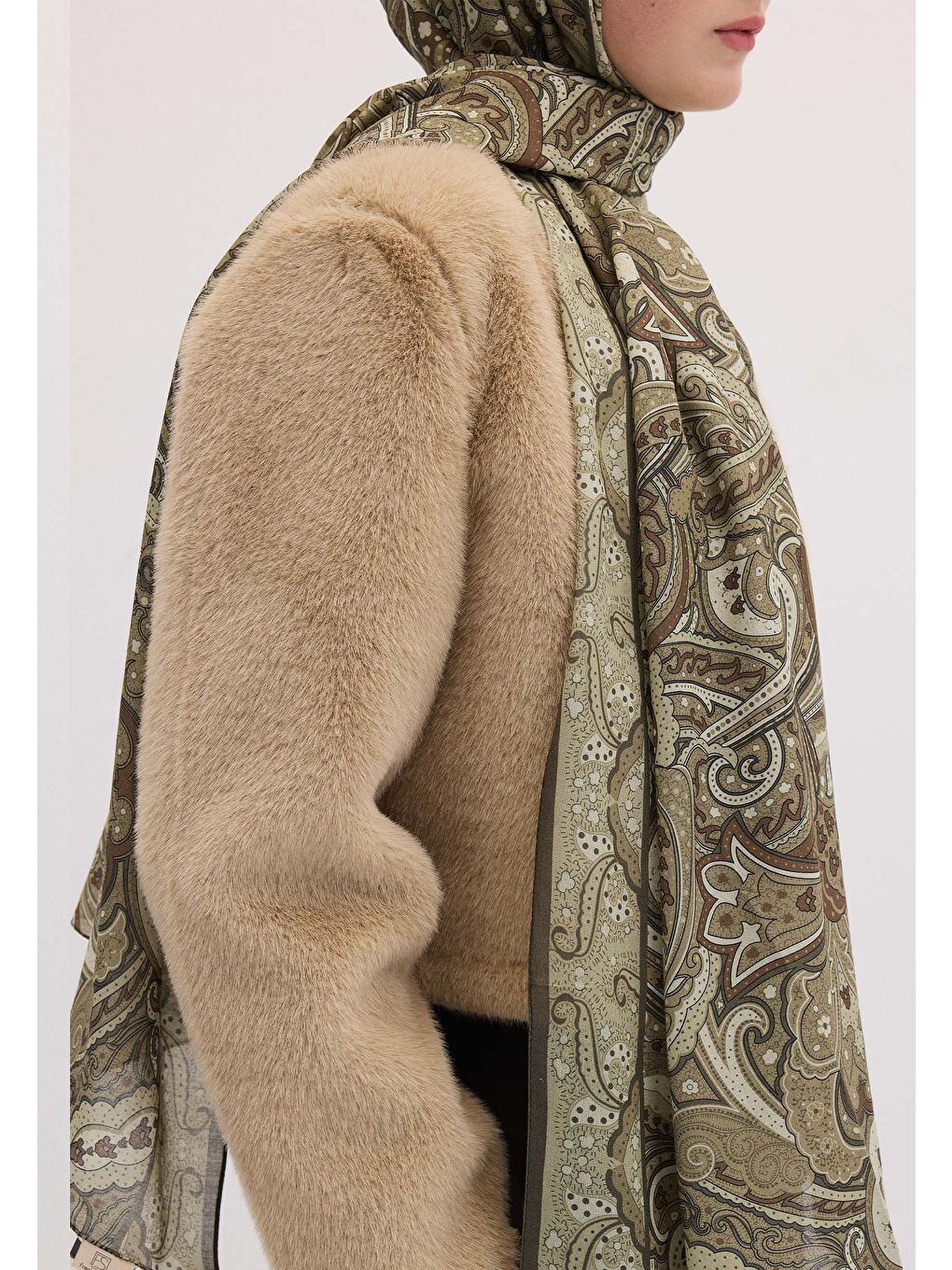 Sıara Desen Şal Haki-3