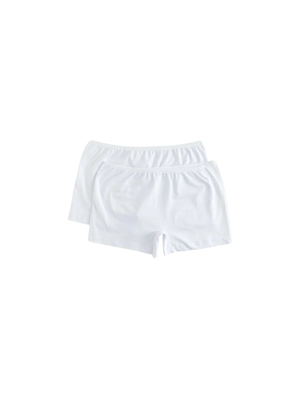 Beyaz Kadın Esnek Kumaş 2'li Boxer