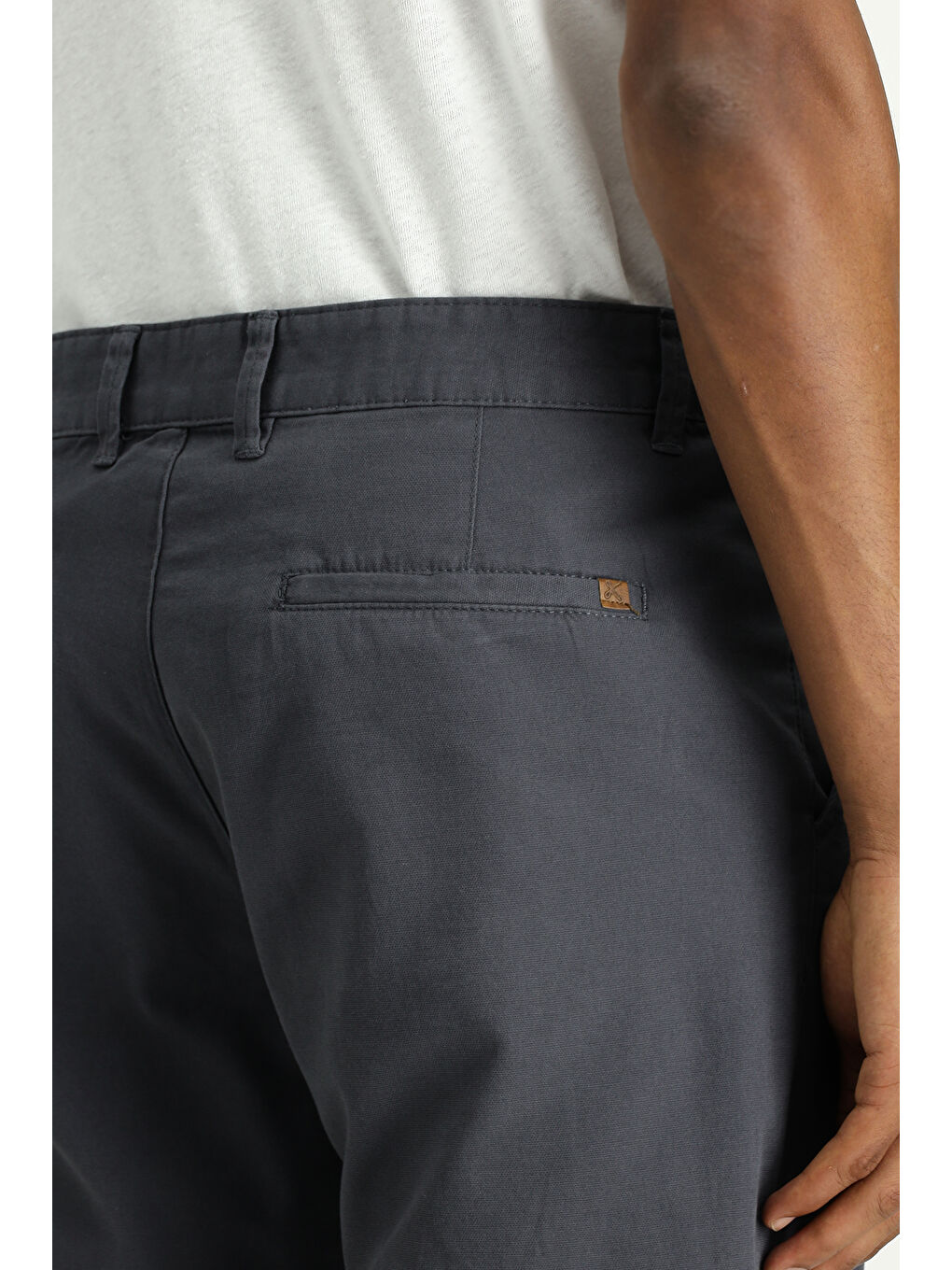 Gri Relaxed Fit Rahat Kesim Elastanlı Kanvas / Chino Pantolon-5
