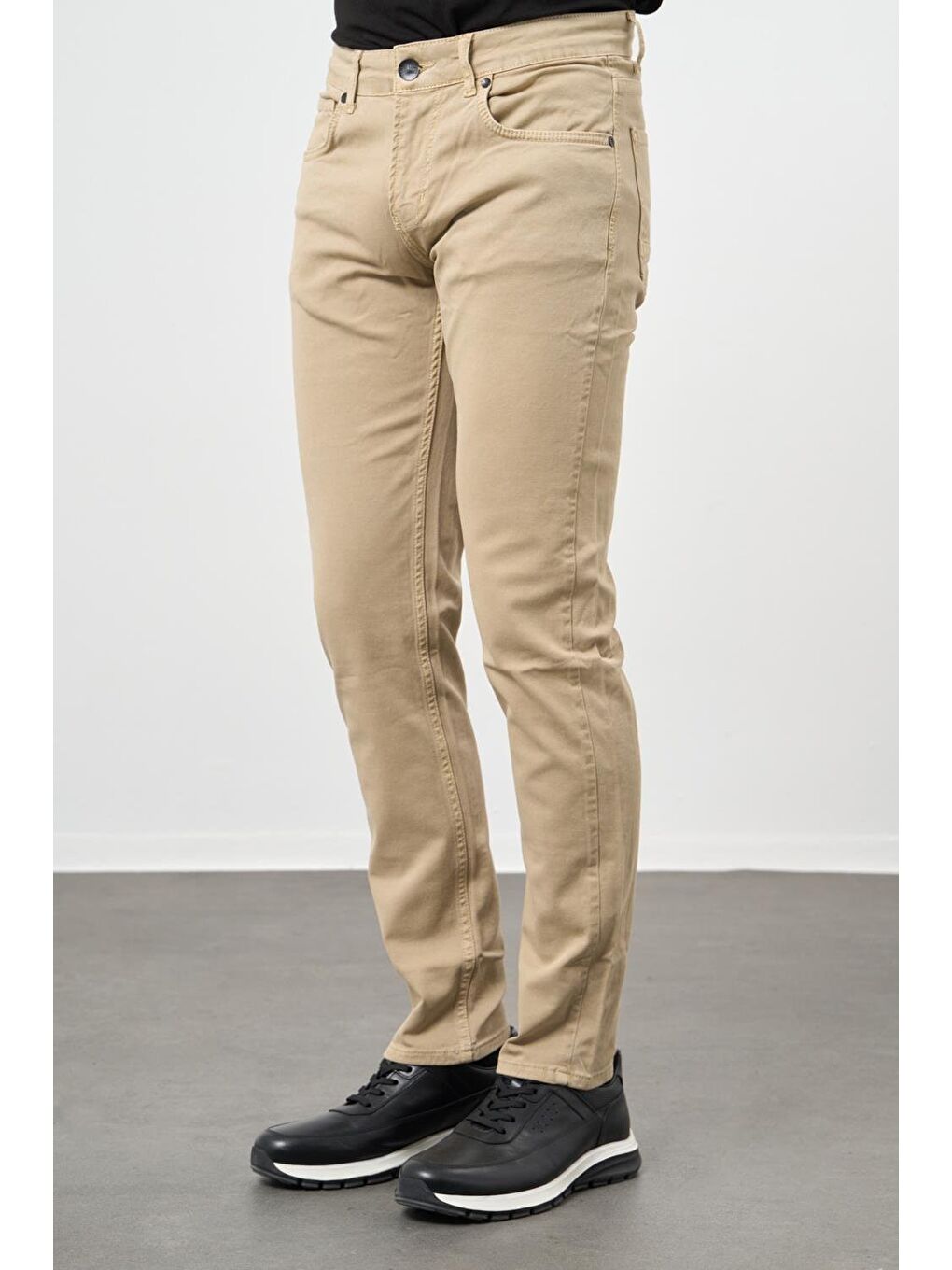 Koyu Bej Pamuklu 5 Cep Casual Slim Fit 5 Cep Pantolon 1003245319-2