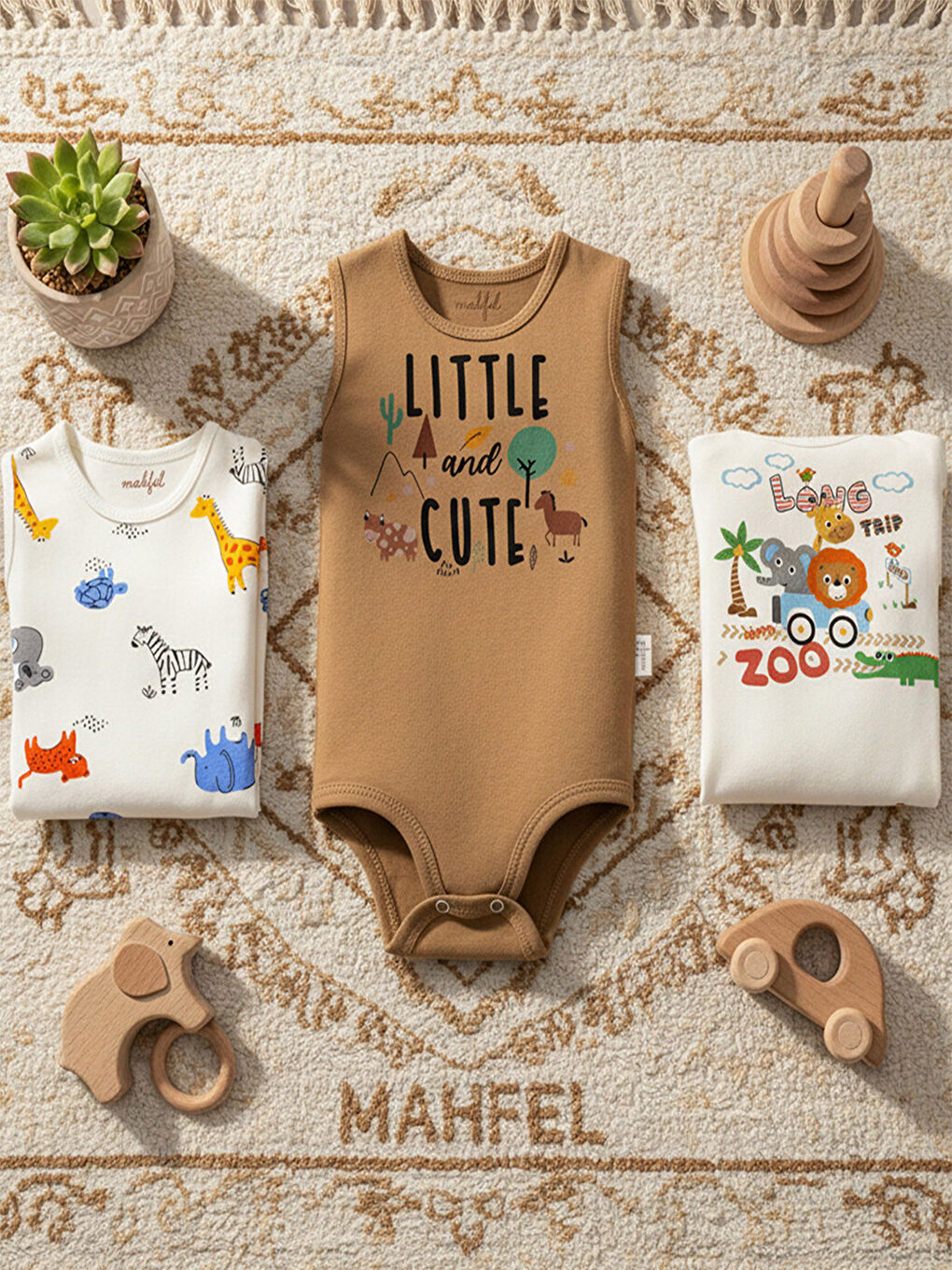 Gri %100 Pamuklu 3'lü Atlet Çıtçıtlı Bebek Body Zıbın 146-134-2