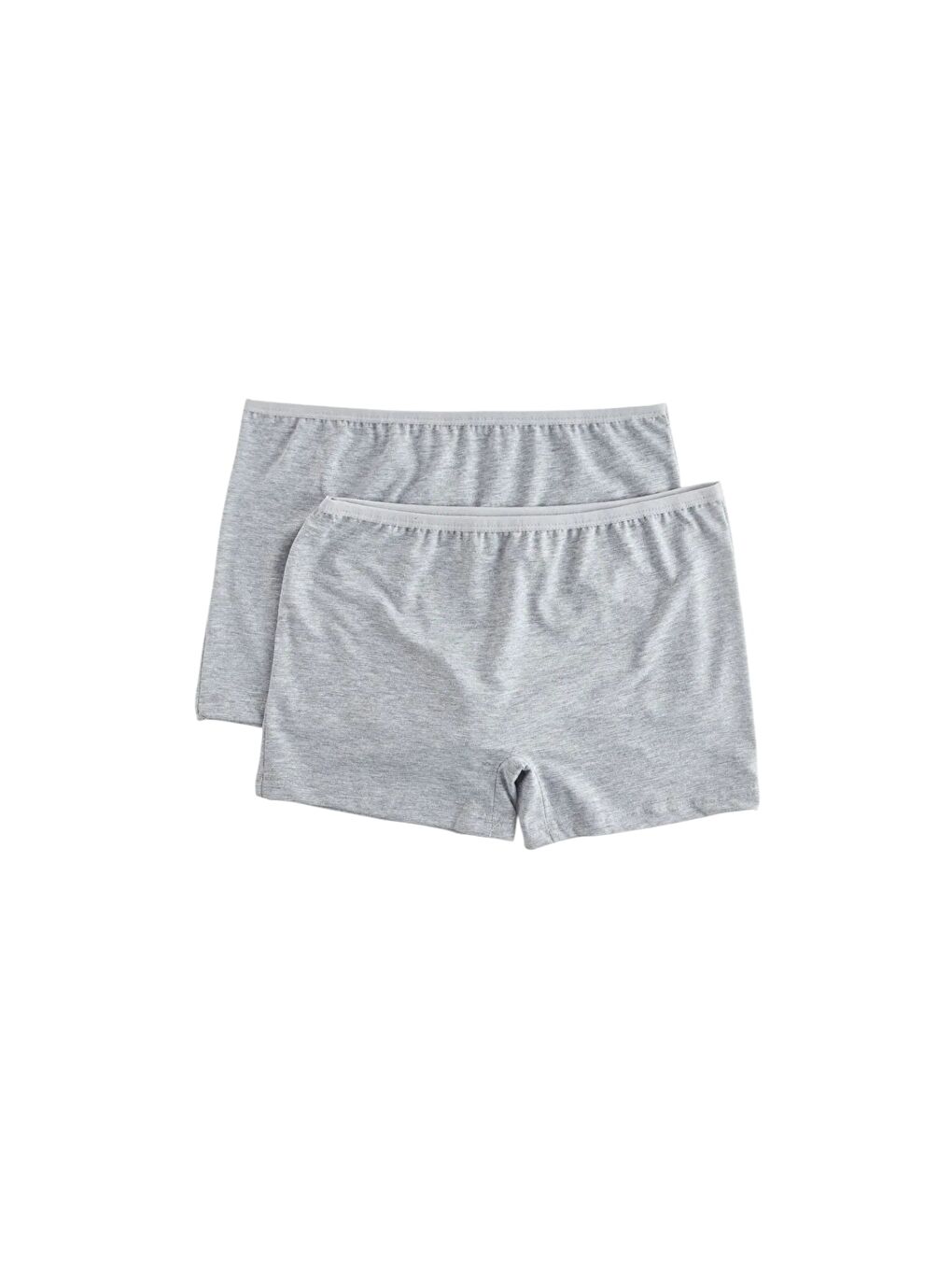 Gri Kadın Esnek Kumaş 2'li Boxer-1