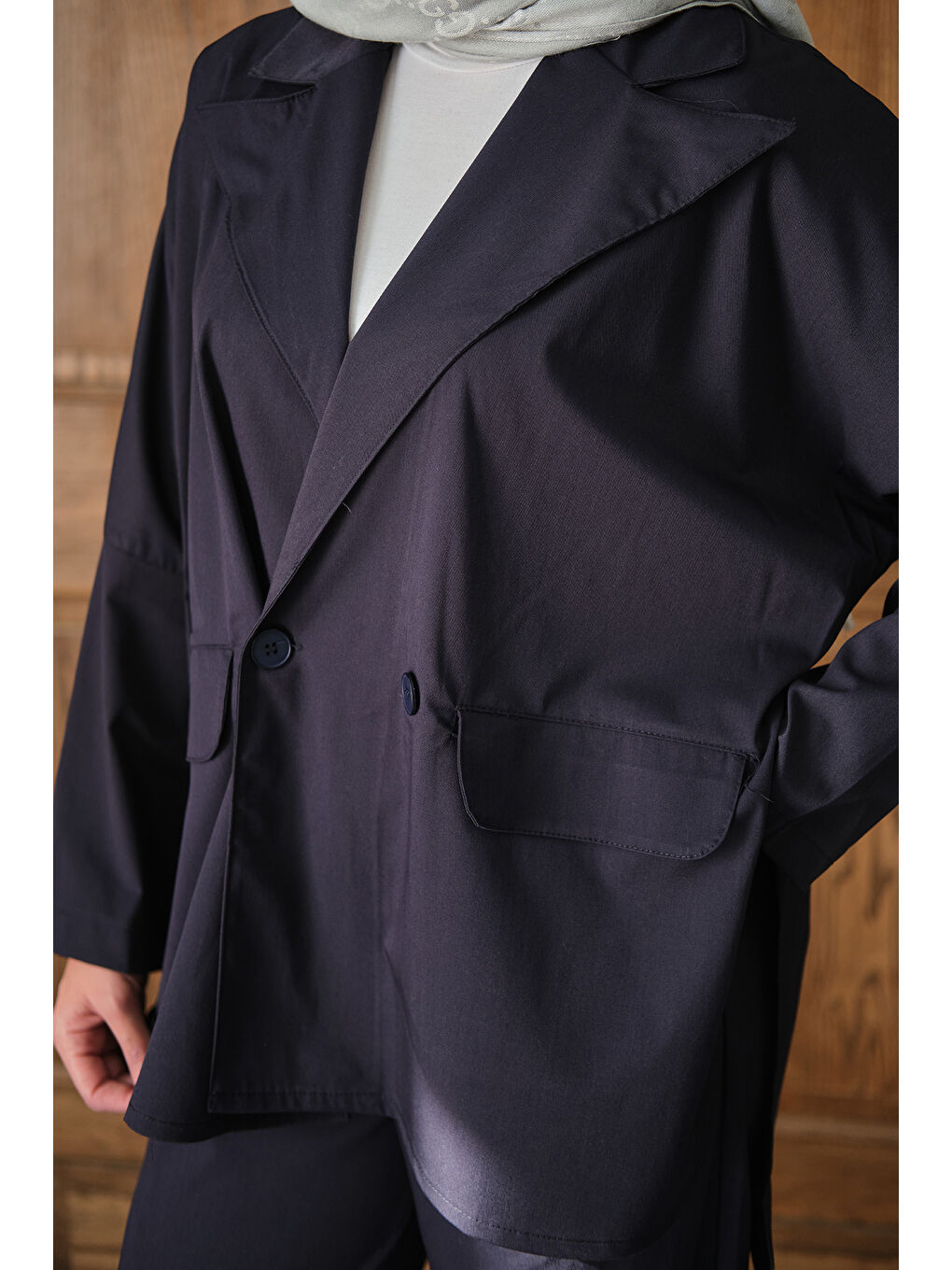 Kadın Ceketli Takım Lacivert-4