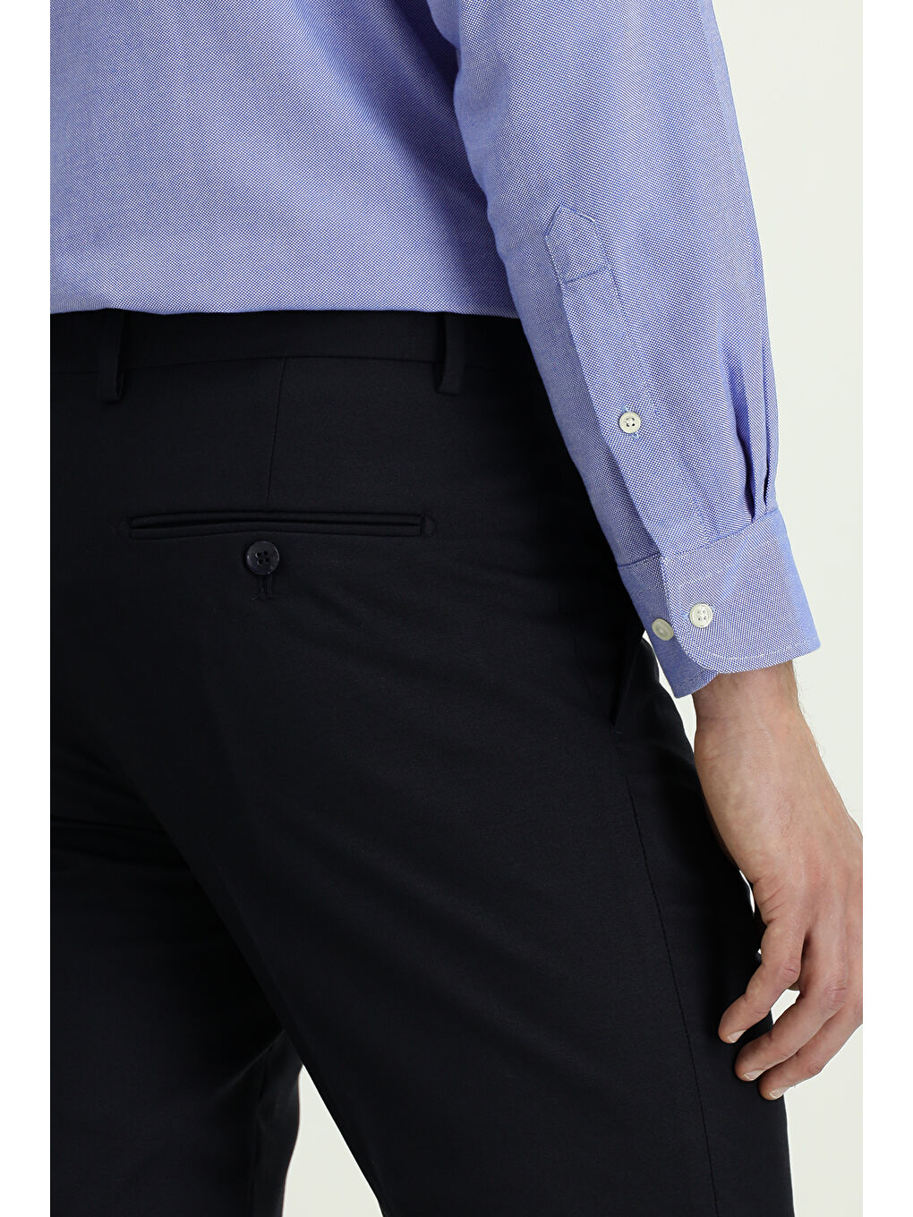 Lacivert Yünlü Klasik Kumaş Pantolon-5